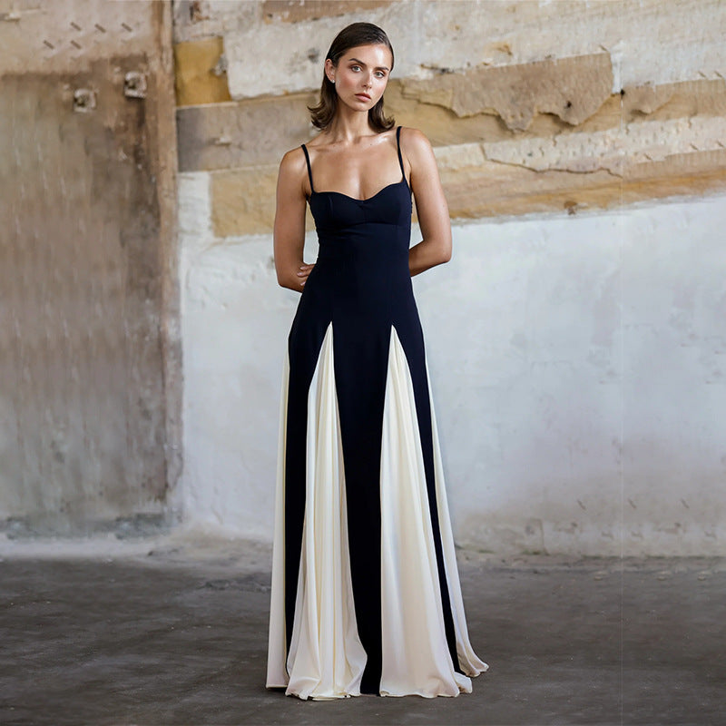 Robe Femme Contrastée - Style Épuré et Chic - Weytia