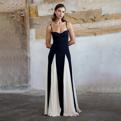 Robe Femme Contrastée - Style Épuré et Chic - Weytia