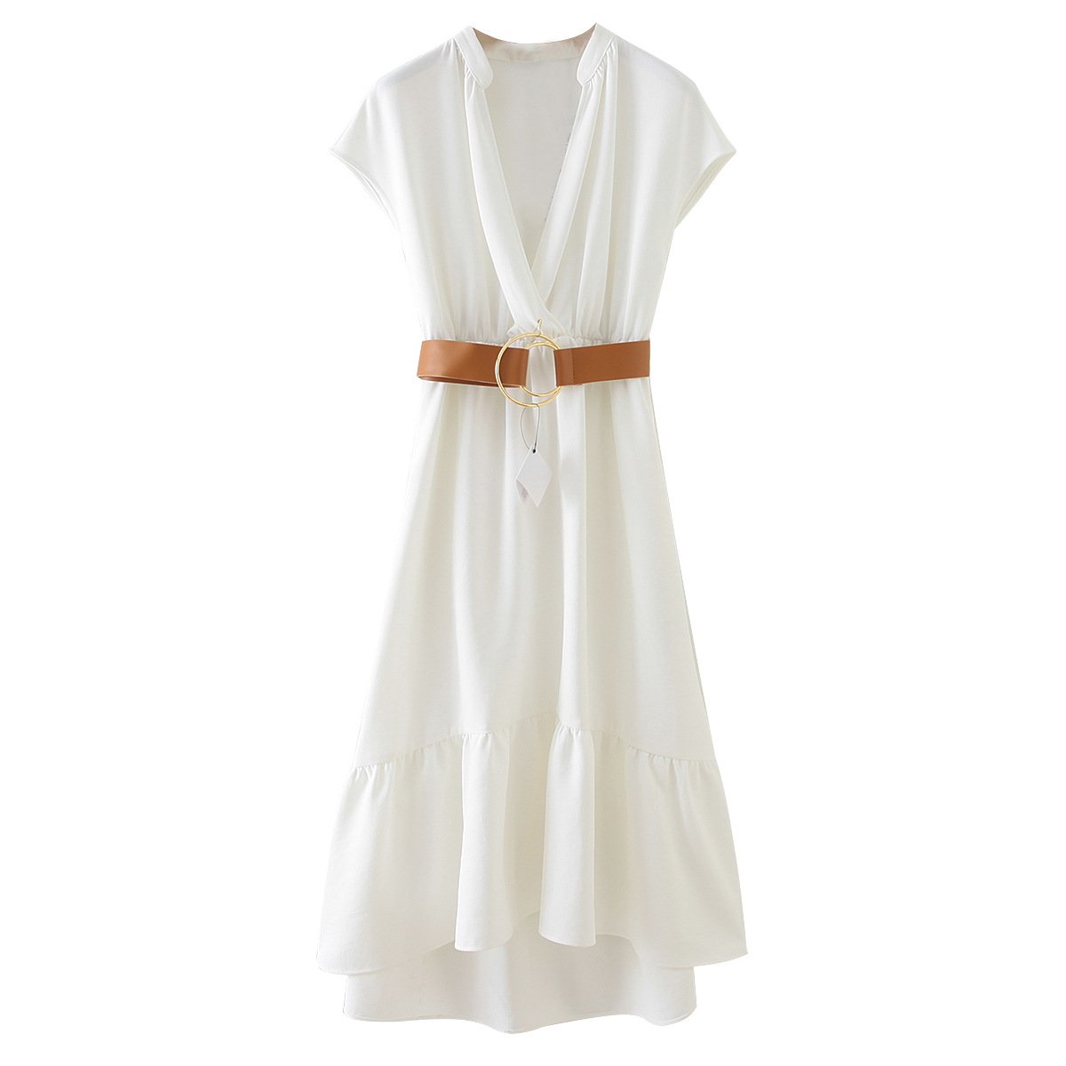 La Papillon Lola — Robe V-neck avec Ceinture - Image 4