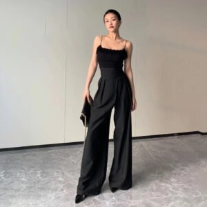 Le Noéa-Velours — Pantalons Large Femme