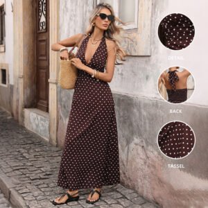 La Céleste-Nuage — Robe Midi À Pois